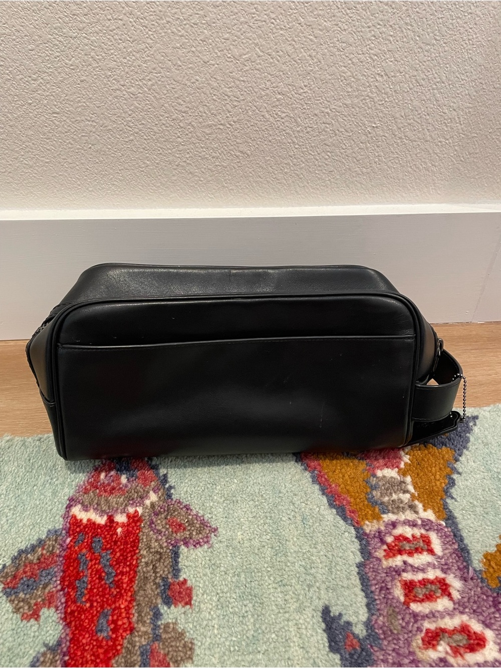 Coach Leather Men’s Black Shower Travel Kit Bag